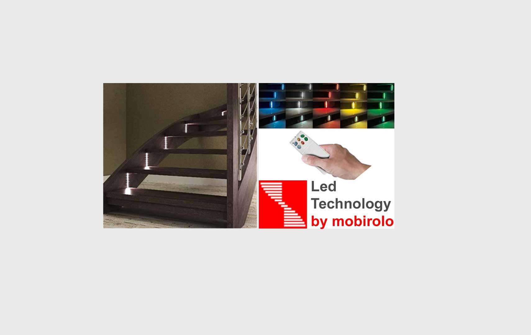 Esperia chrome LED, Готовые лестницы в комплектах