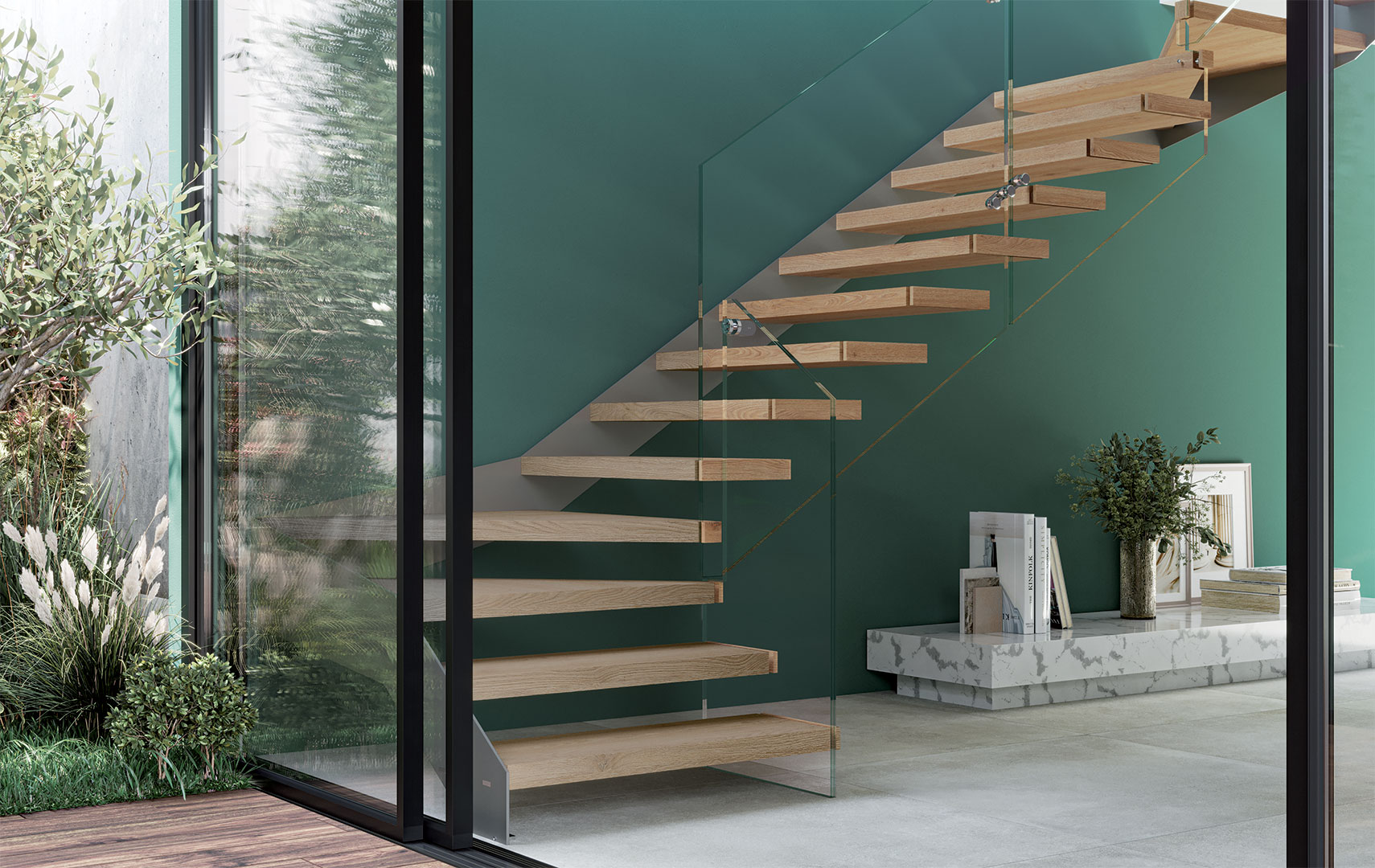 Rexal Mono XR, Escalier moderne, escalier en verre