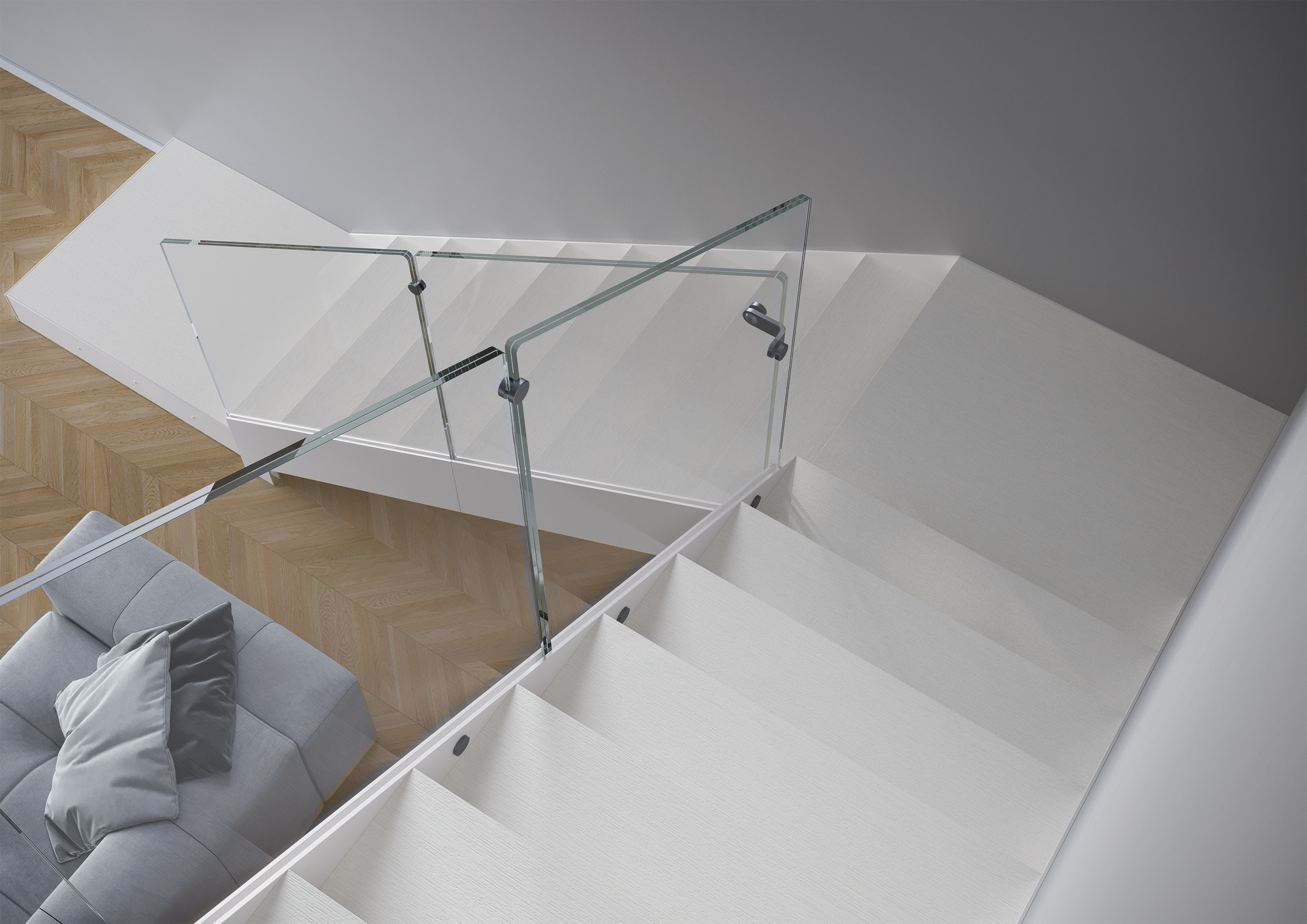 Rexal XR Pack , Escalier moderne, escalier en verre