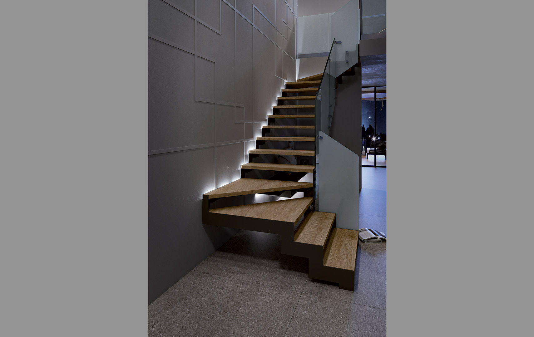 Rexal XR, Лестницы с стеклянным ограждением