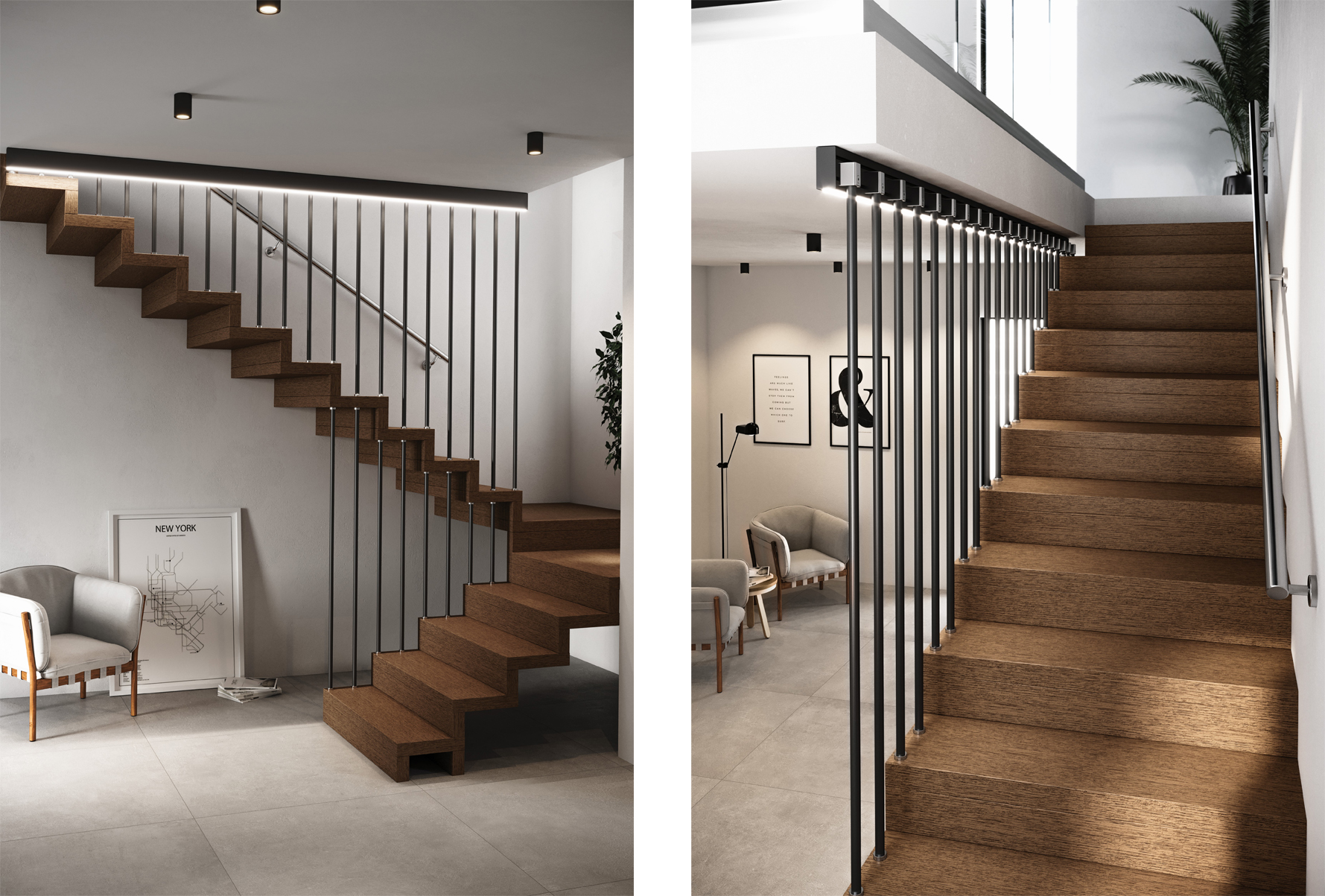 up the staircase that challenges verticality with style